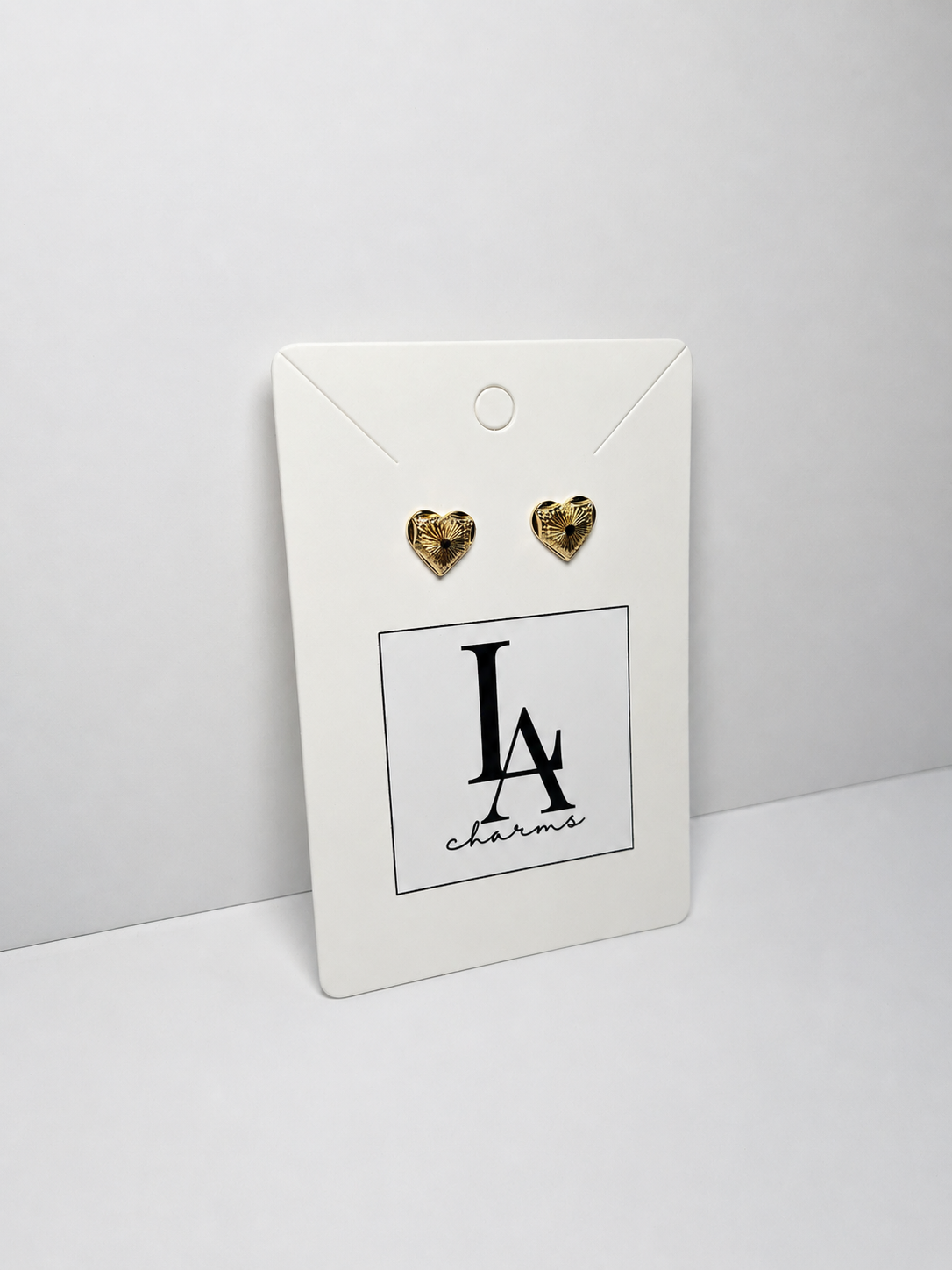 heart shaped stud earrings