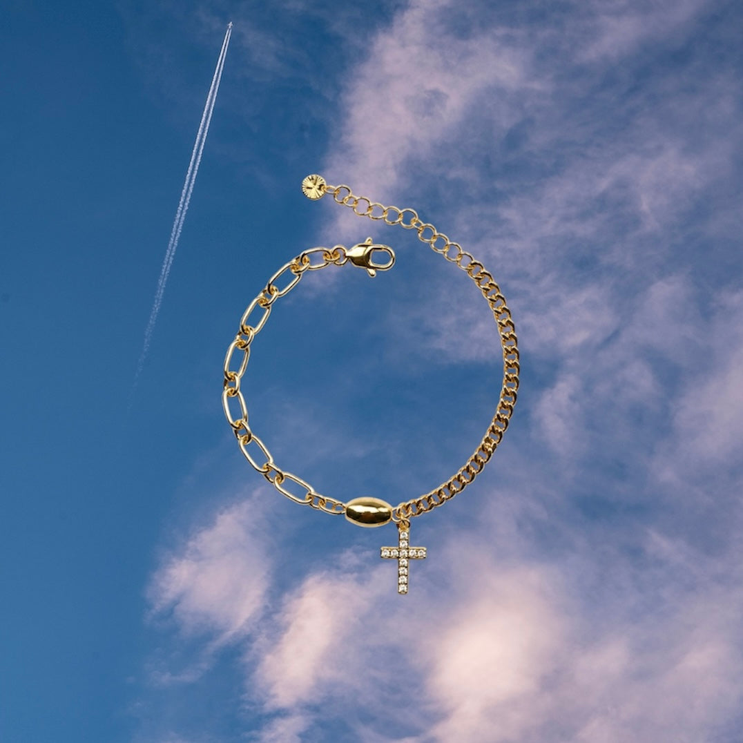 cross diamond bracelet