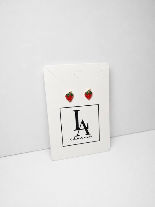 strawberry stud earrings