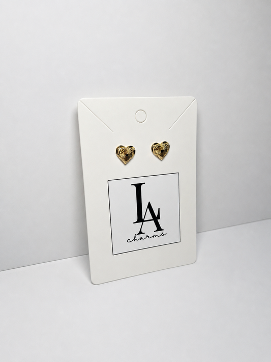 heart shaped stud earrings