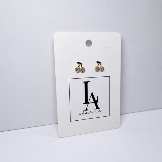 cherry stud earrings